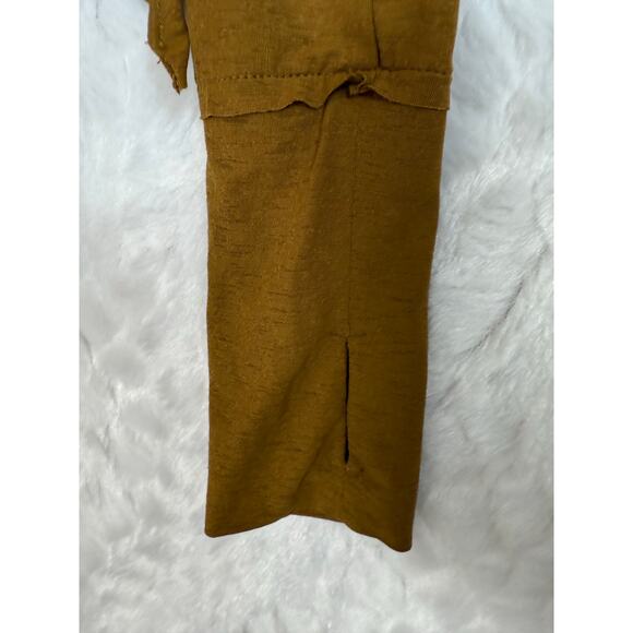 FP Movement Mustard Brown Tempo Long Sleeve Top Thumbholes Oversized Stretch XS - Picture 6 of 12